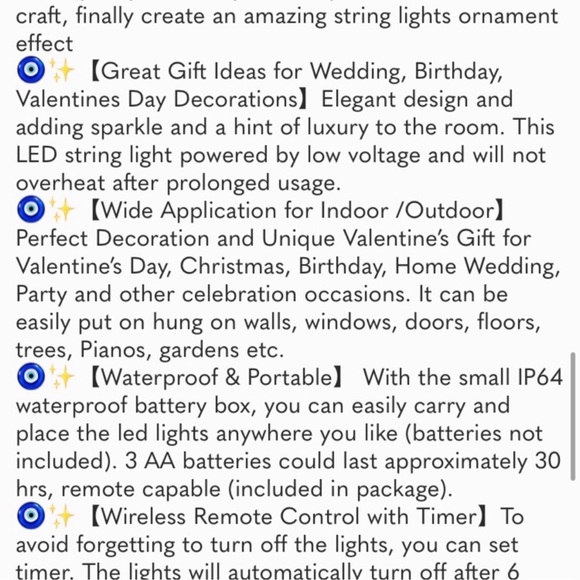 Decorative Lights Plus Amethyst LED String Lights Battery Operated with Remote - Picture 6 of 6
